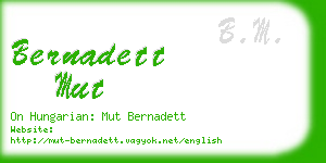 bernadett mut business card